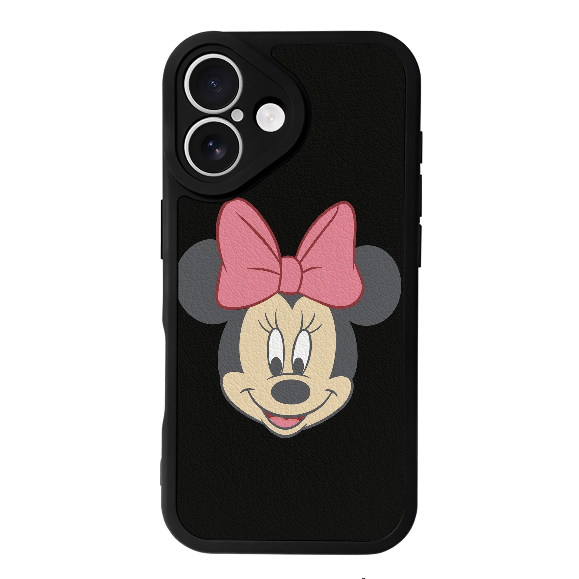 （画像用） ミッキーマウス Mickey Mouse 【iPhone 16シリーズ対応】シリコンスマホケース（レザー調） 材質：シリコン